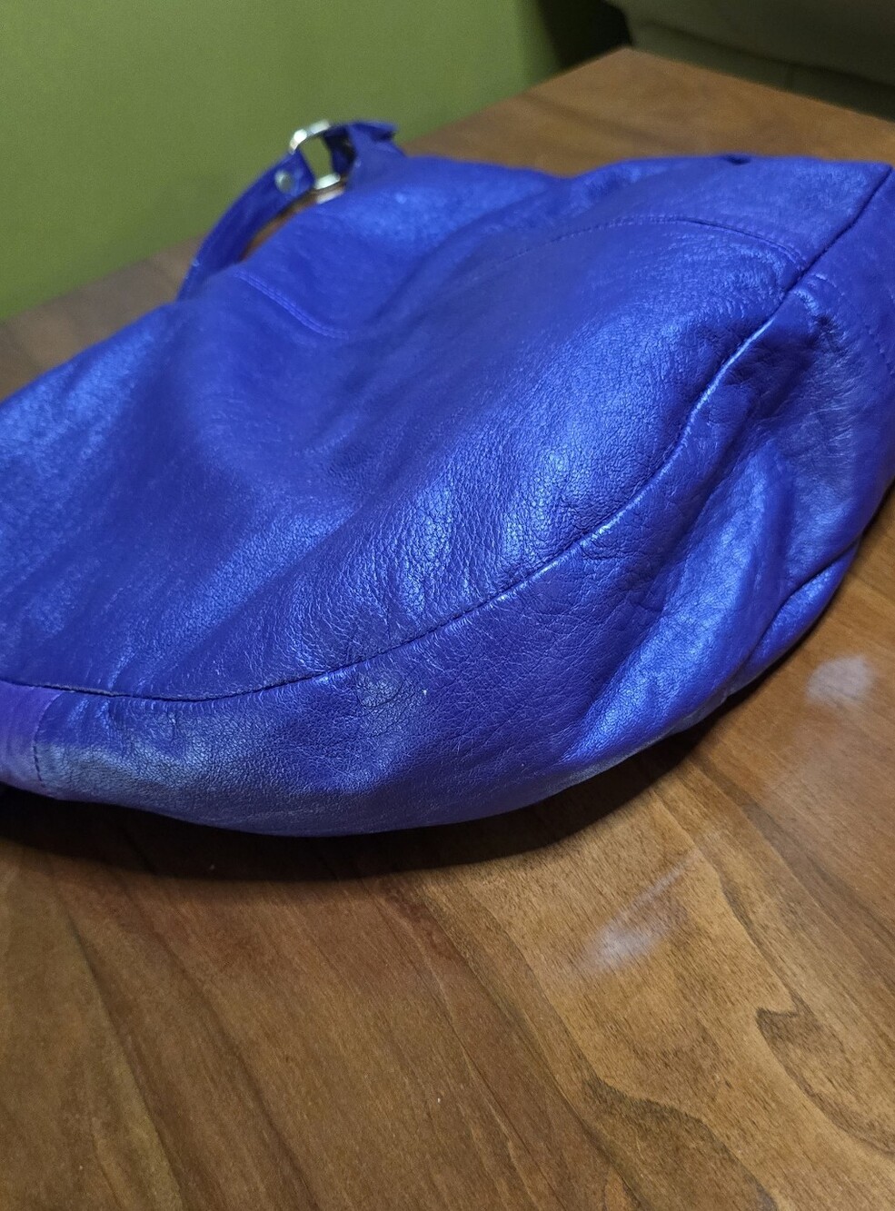 Vintage Leather Californian Hobo Lambskin Leather Hobo Bag Italy Italian - Picture 6 of 13